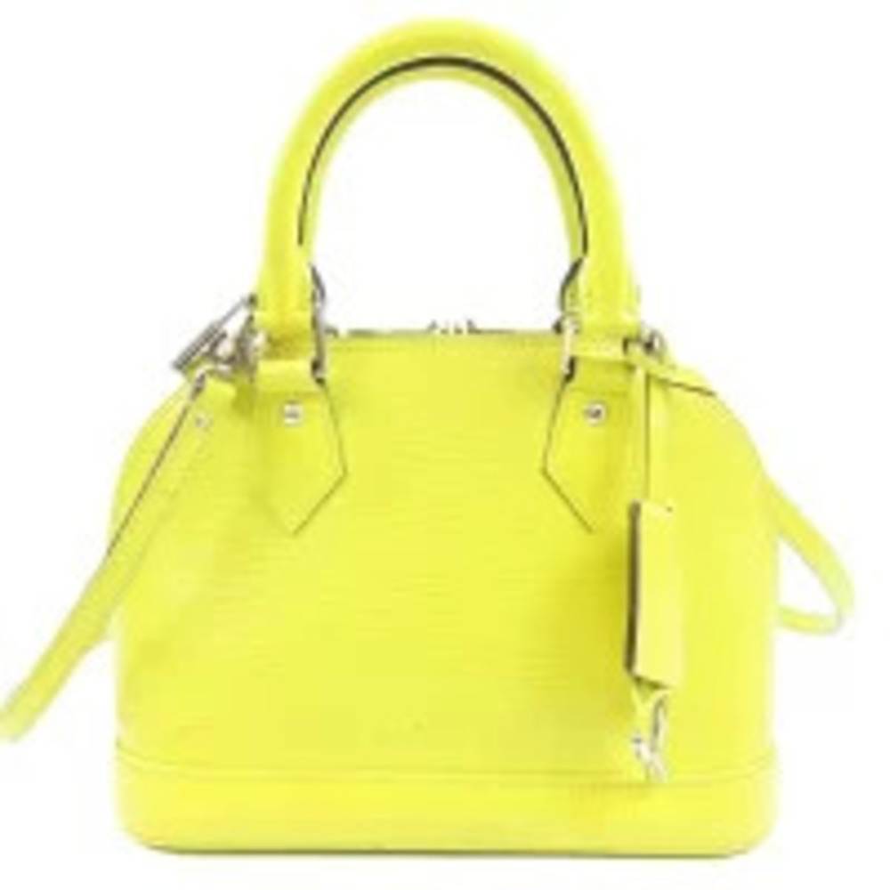Louis Vuitton Alma Shoulder Bag Epi Leather Handbag Yellow